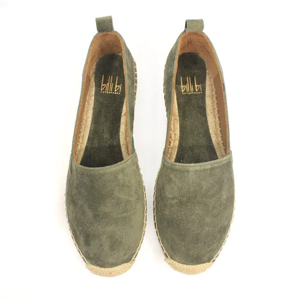 4301 Khaki | Suede espadrille