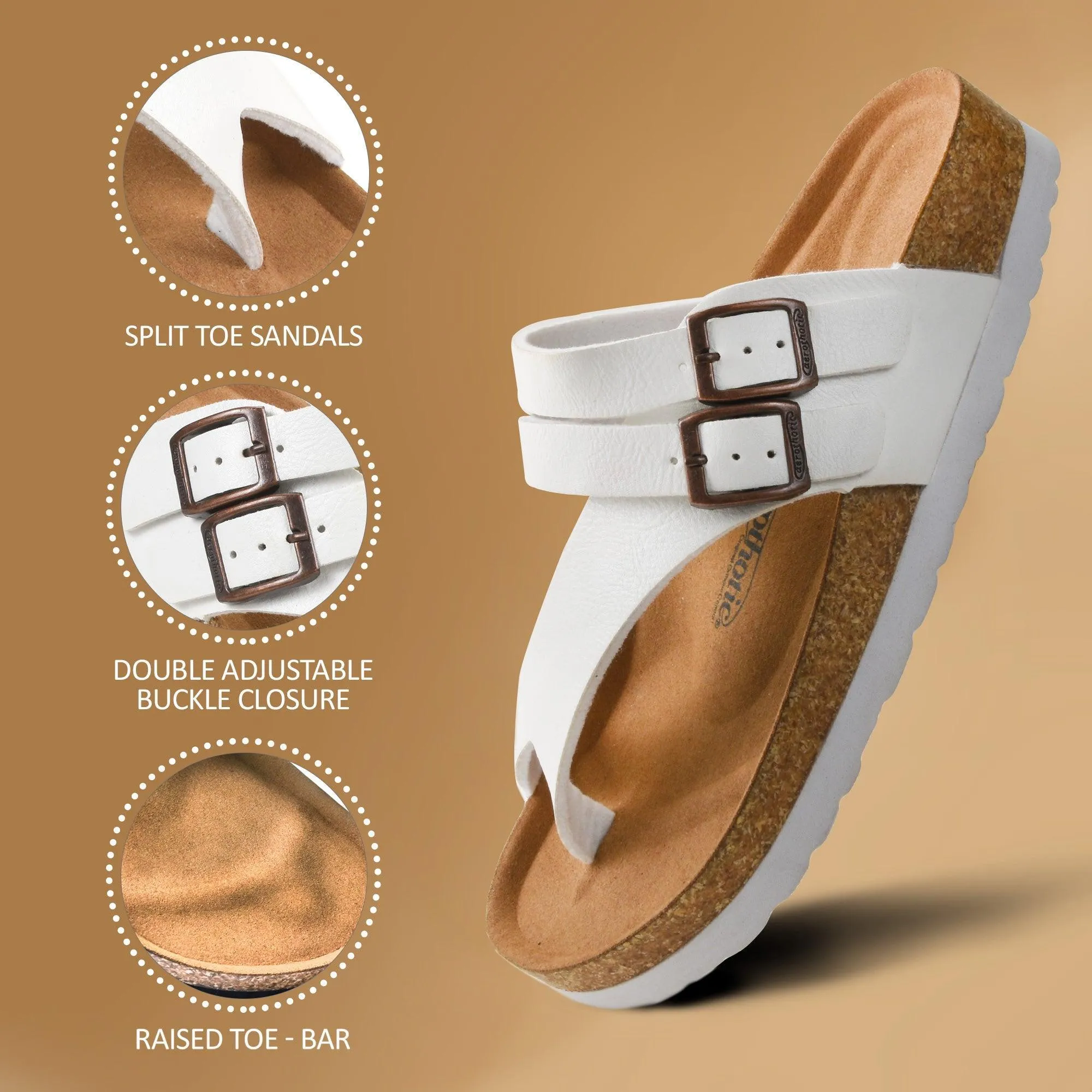 AEROTHOTIC KAIZEN SPLIT TOE COMFORTABLE SLIDES FOR WOMEN