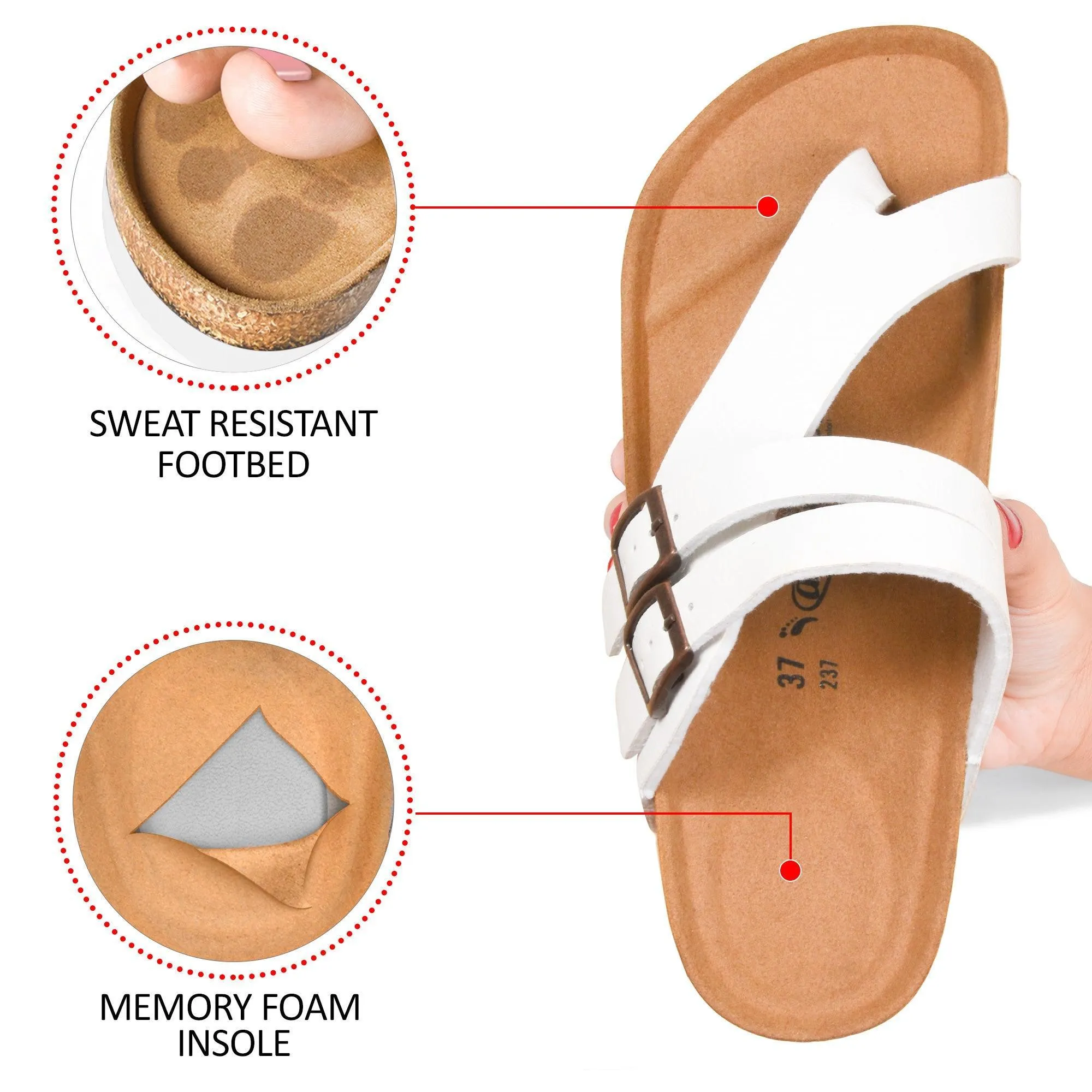 AEROTHOTIC KAIZEN SPLIT TOE COMFORTABLE SLIDES FOR WOMEN