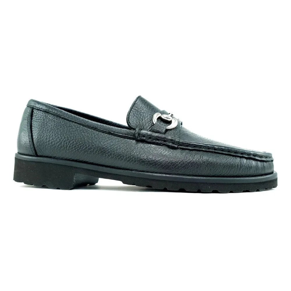 Alan Payne Men's Black Walker Penny Slip-On Loafers