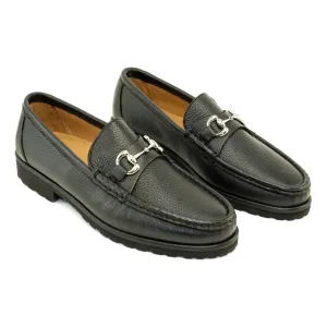 Alan Payne Men's Black Walker Penny Slip-On Loafers