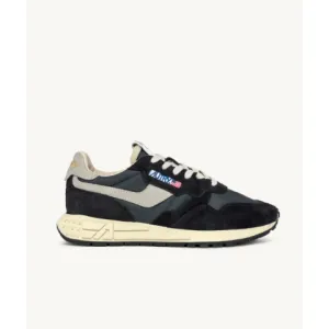 Autry Reelwind Low Sneakers in Black Nylon and Suede