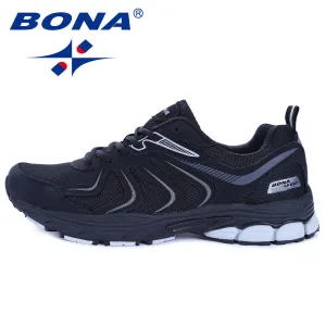 BONA New Arrival Hot Style Men Running Shoes Lace Up Breathable Comfortable Sneakers Outdoor Walking Footwear Men