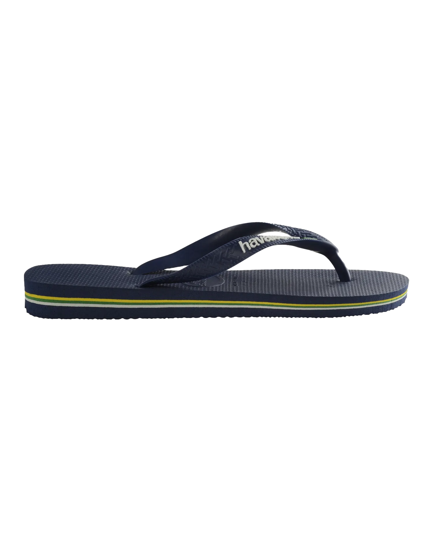 Boys Brazil Logo Flip Flops in Navy Blue