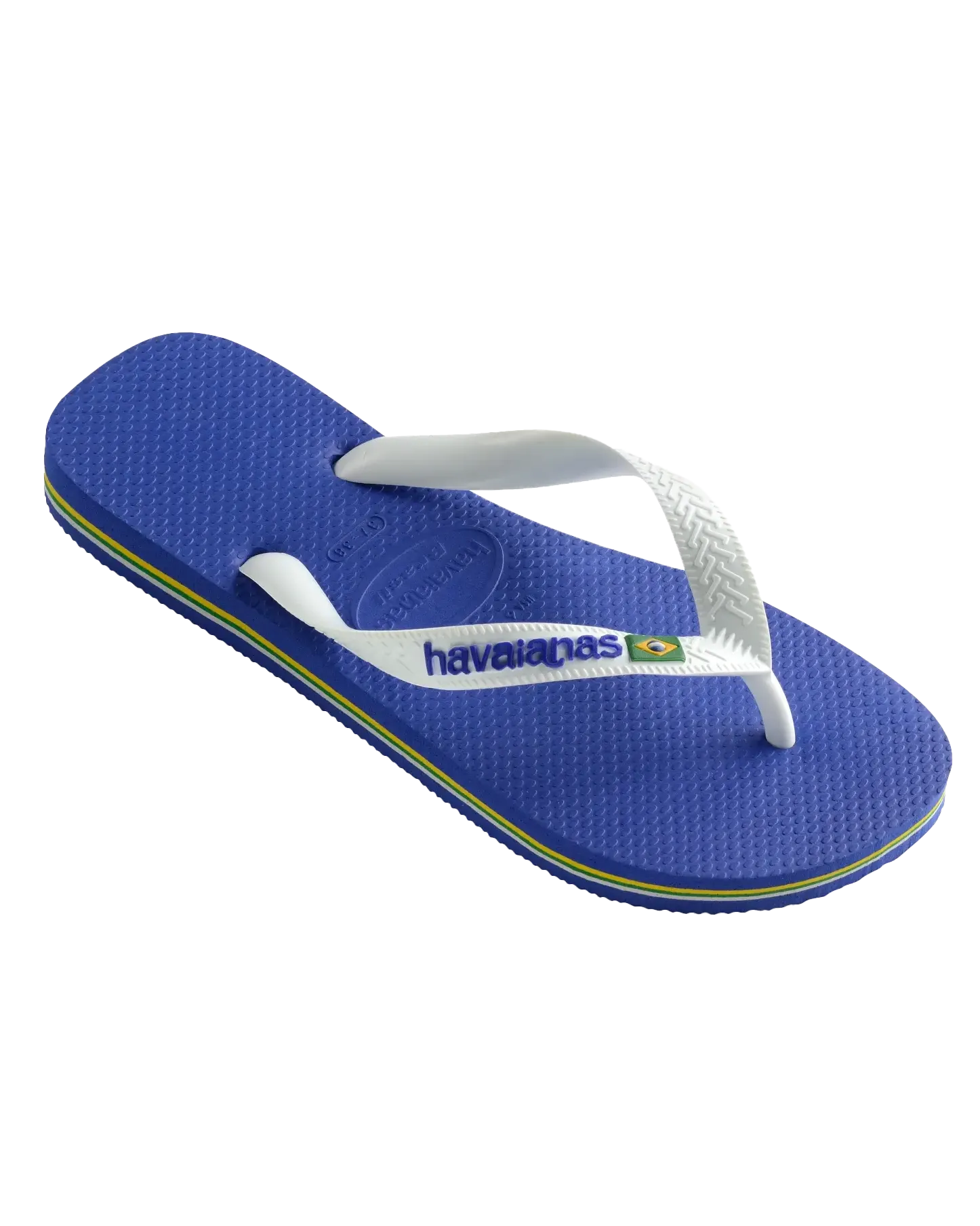 Brazil Logo Flip Flops in Marine Blue