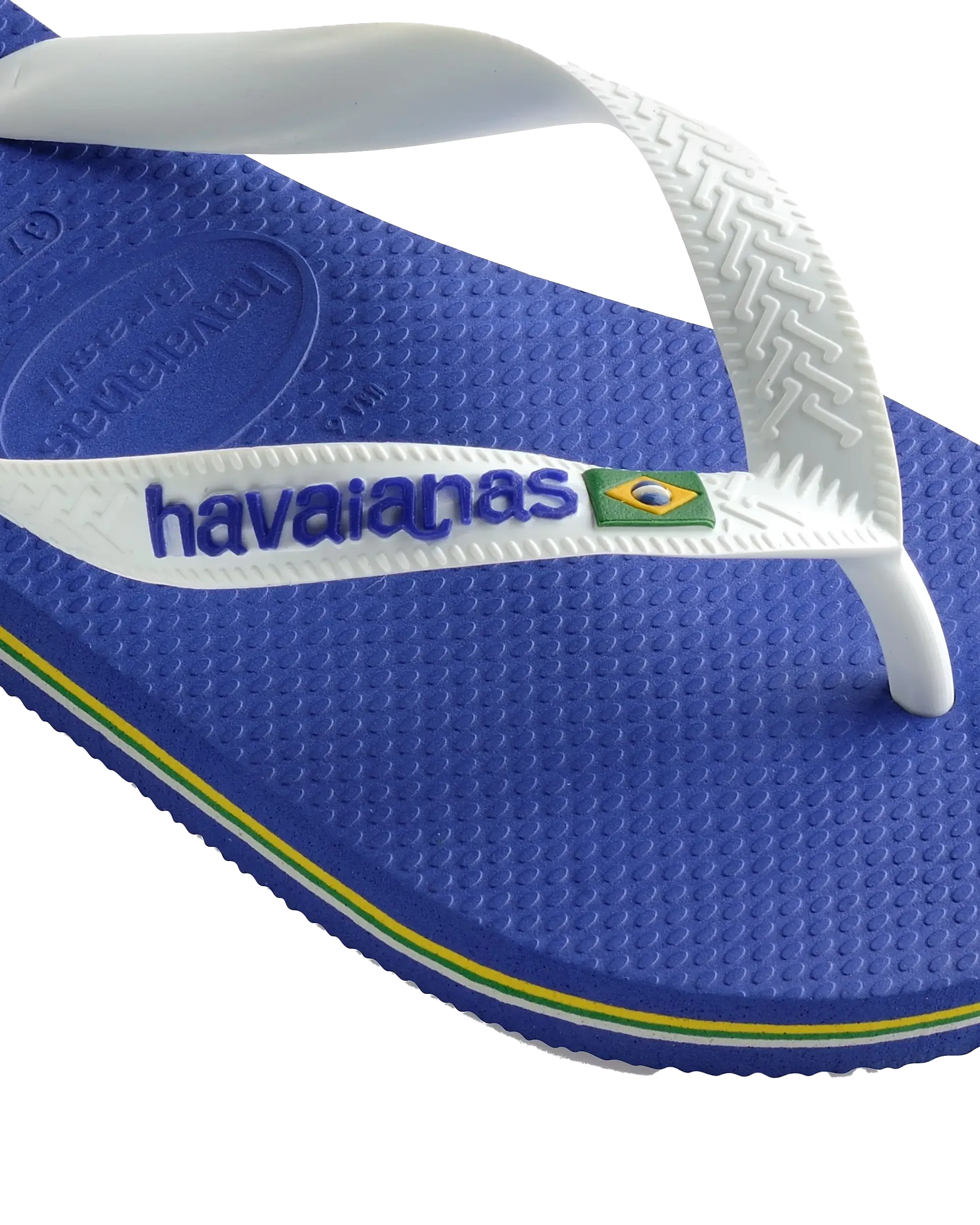 Brazil Logo Flip Flops in Marine Blue