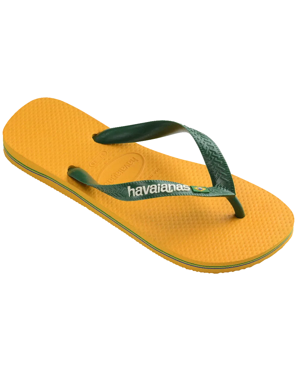 Brazil Logo Flip Flops in Pop Yellow