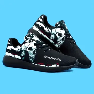 Buy One Get One Black Color Personalized Skull Sneaker Comfortable Shoe,0200