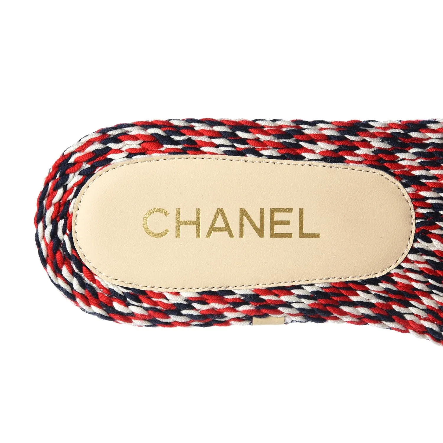 CHANEL CC CORD ESPADRILLE MULES