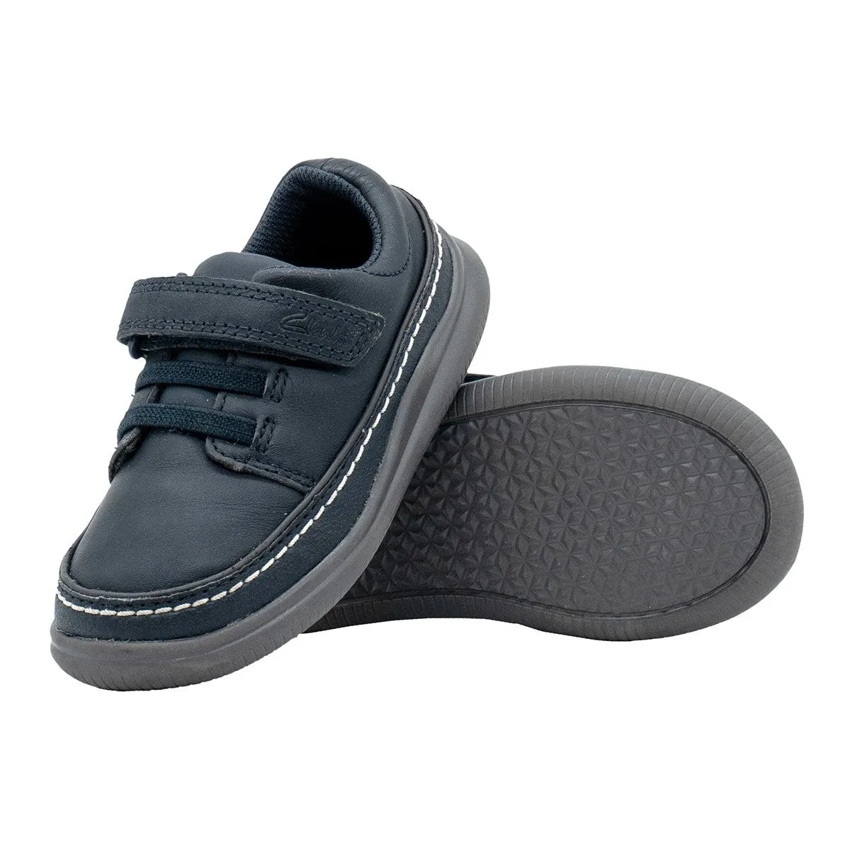 Clarks Crest Aero Loafers Leather Blue Colour For Kids