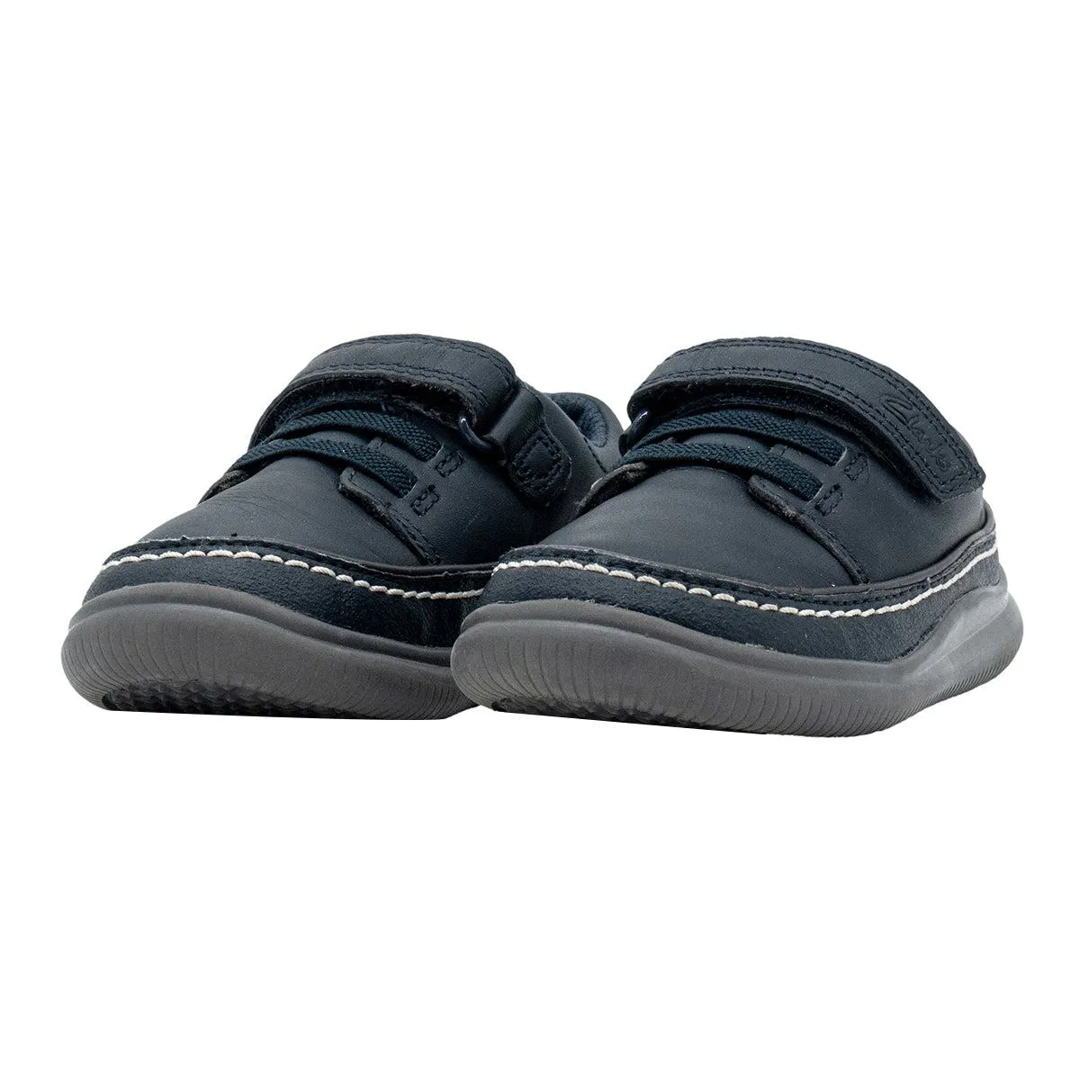 Clarks Crest Aero Loafers Leather Blue Colour For Kids