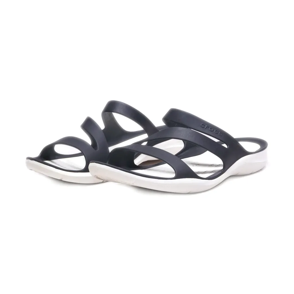 Crocs Flip Flops Rubber Black Colour For Women