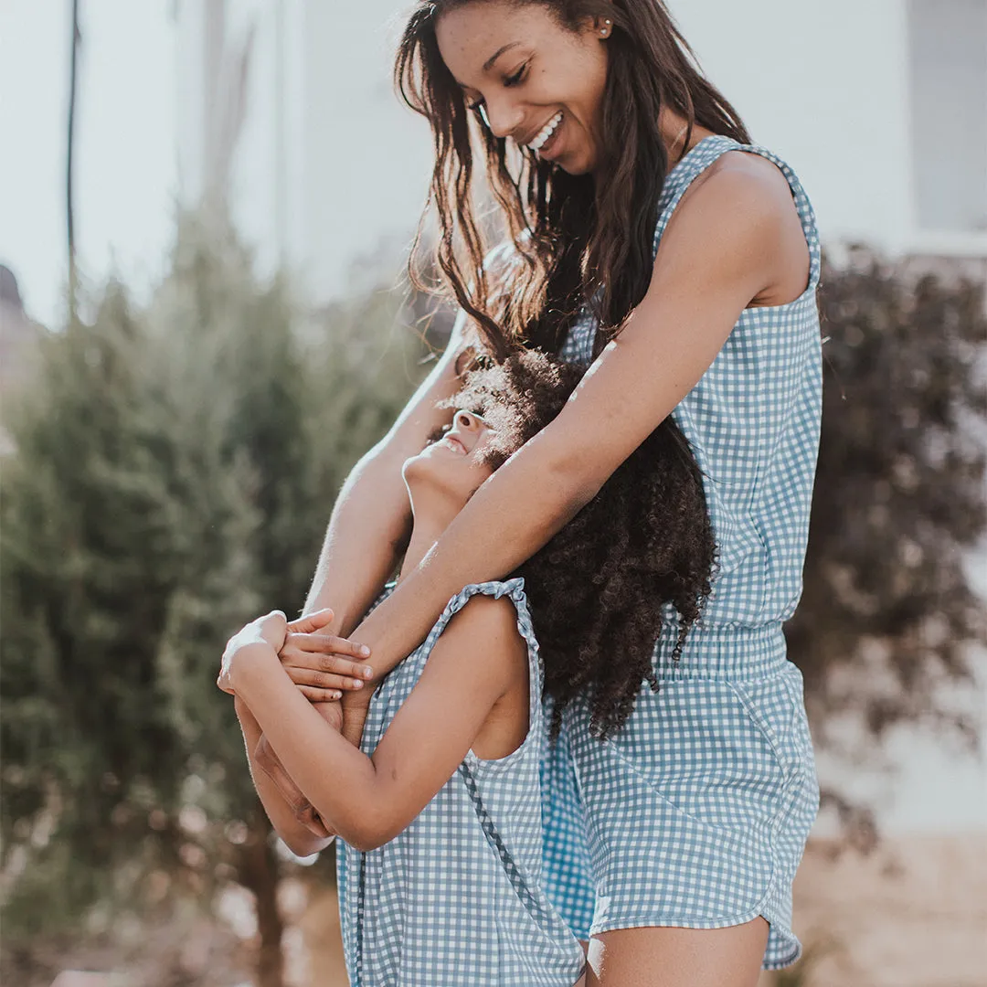 Dusk Check Tank Romper