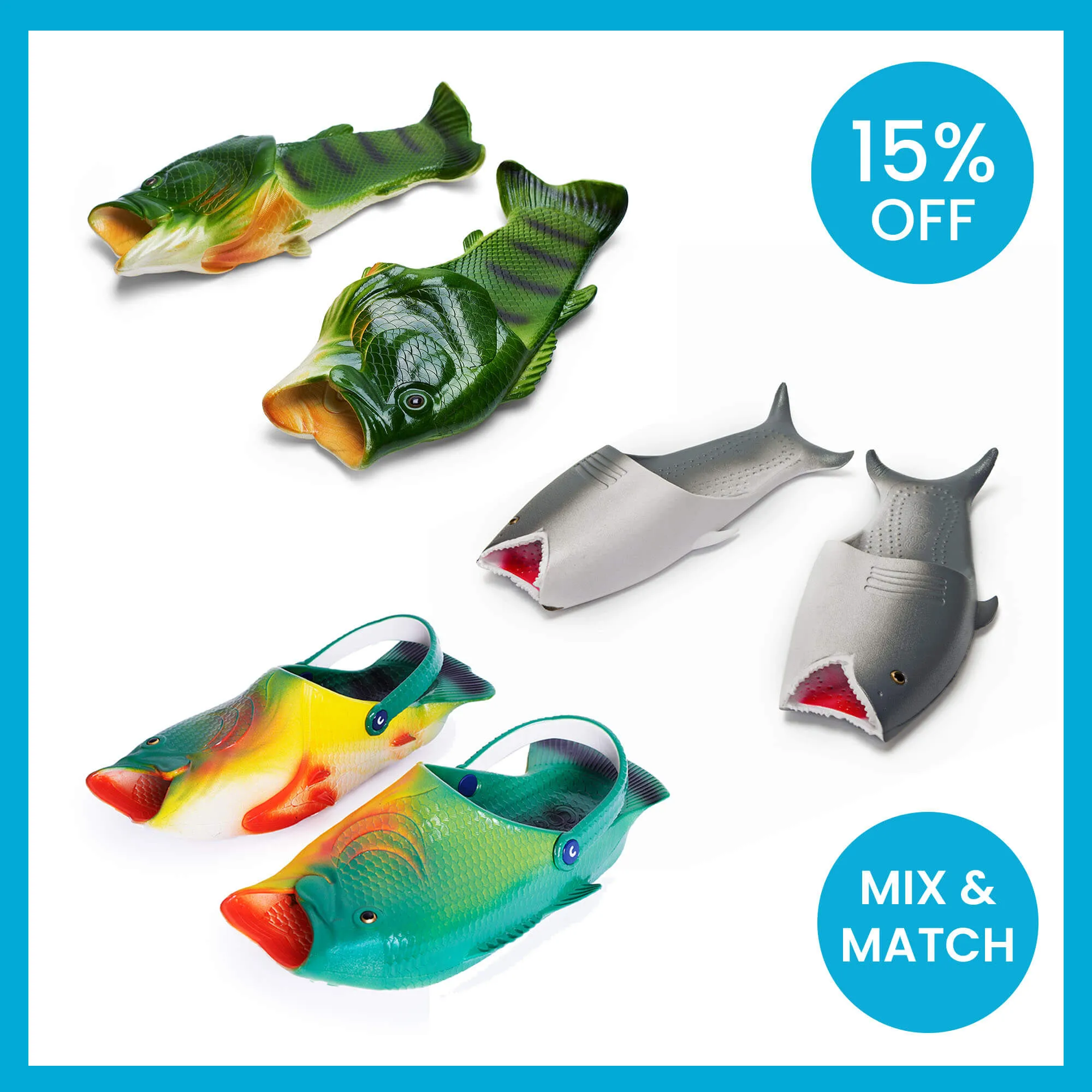 Fish Flip Flops Mix & Match