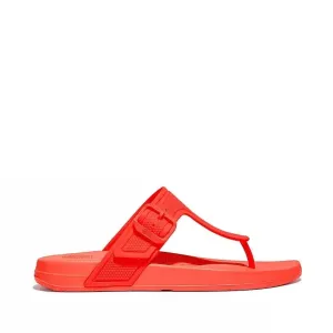 FitFlop Iqushion Adjustable Buckle Flip-Flops Neon Orange