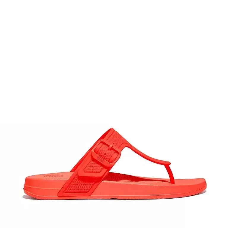 FitFlop Iqushion Adjustable Buckle Flip-Flops Neon Orange