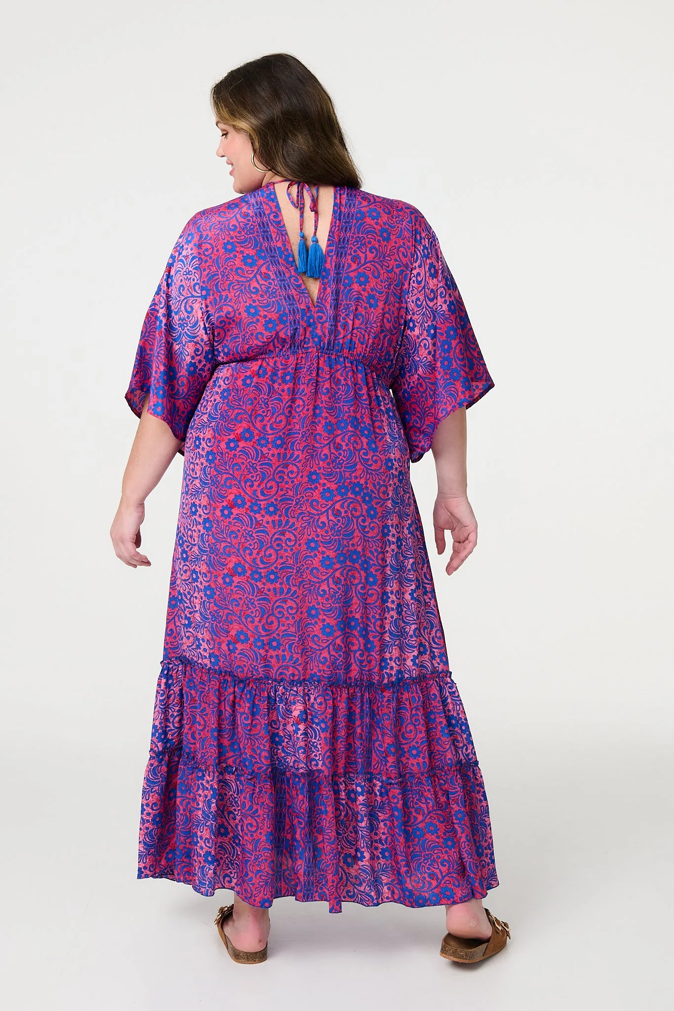 Floral Batwing Maxi Dress