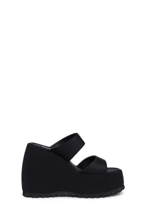 Gabriella Platform Wedge Mules