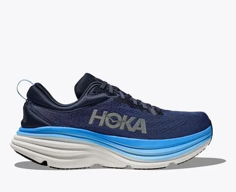 Hoka Men's Bondi 8 Running Shoes- Outer Space/All Aboard