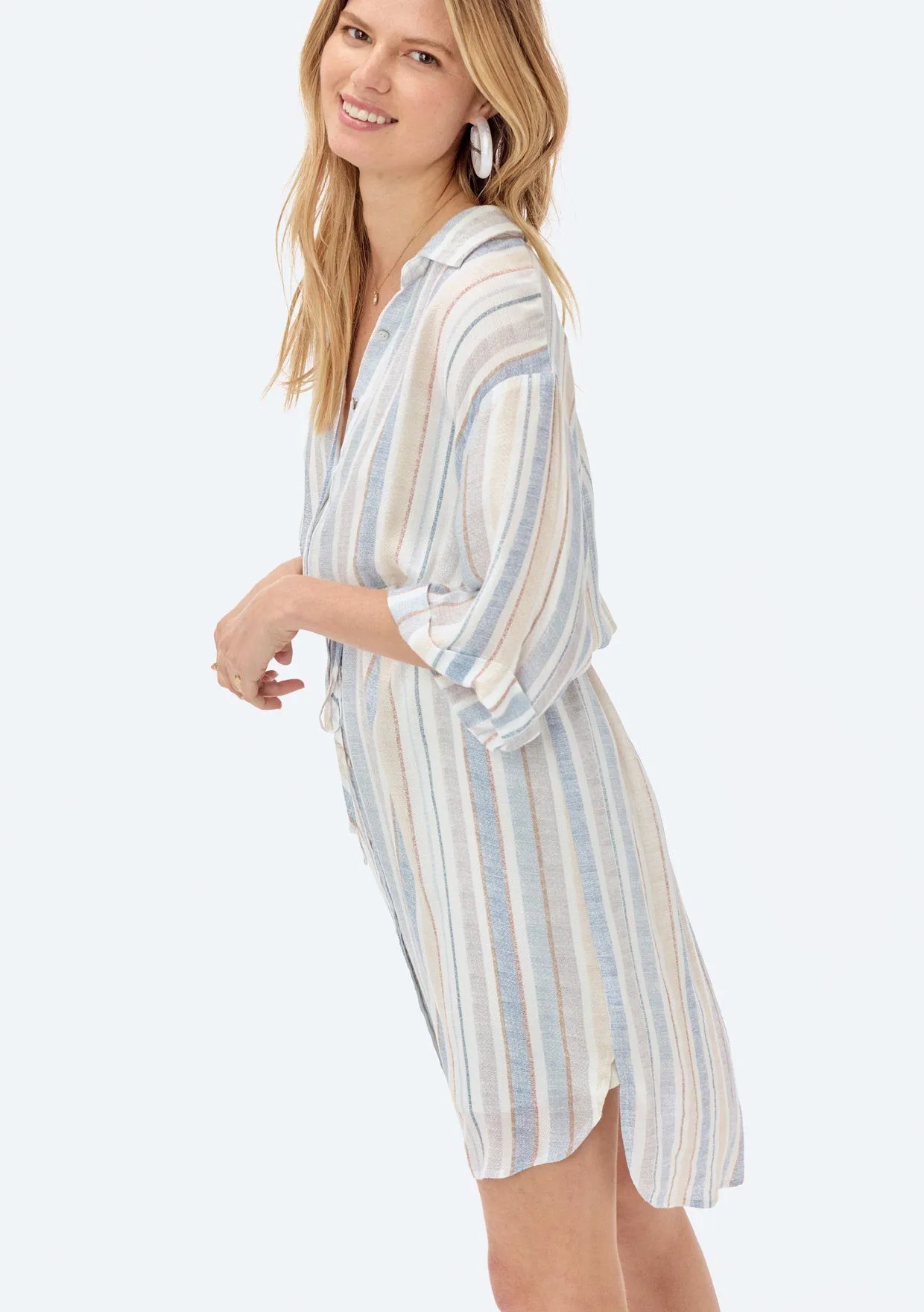 Keaton Striped Shirt Dress