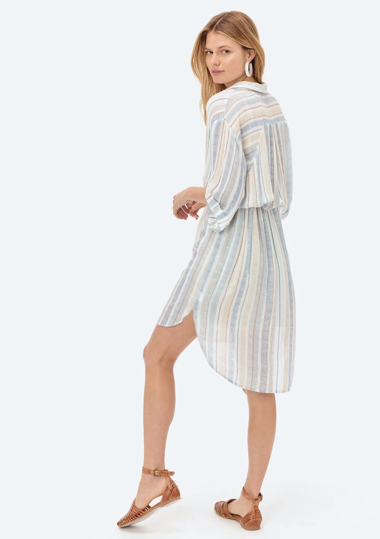 Keaton Striped Shirt Dress