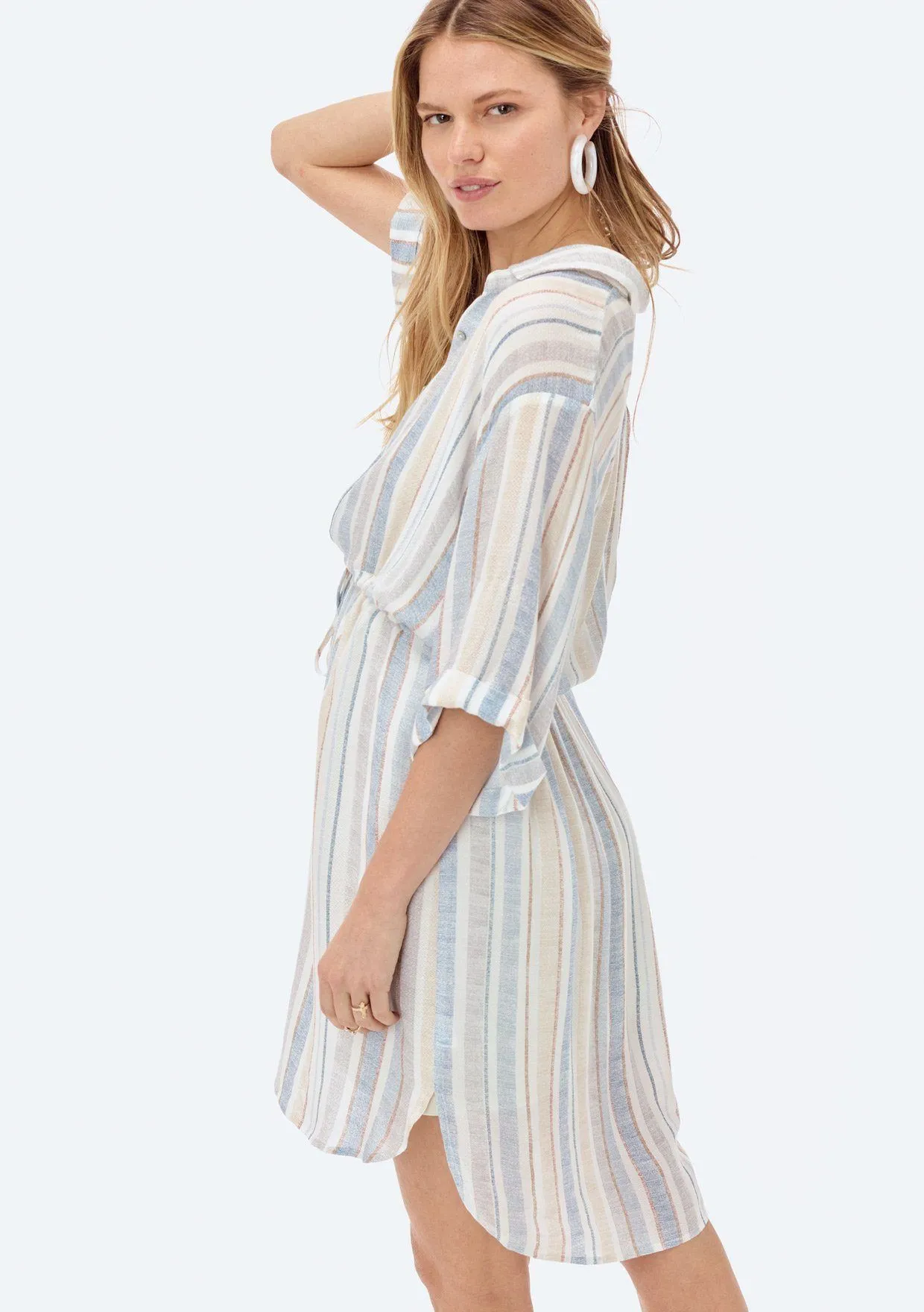 Keaton Striped Shirt Dress