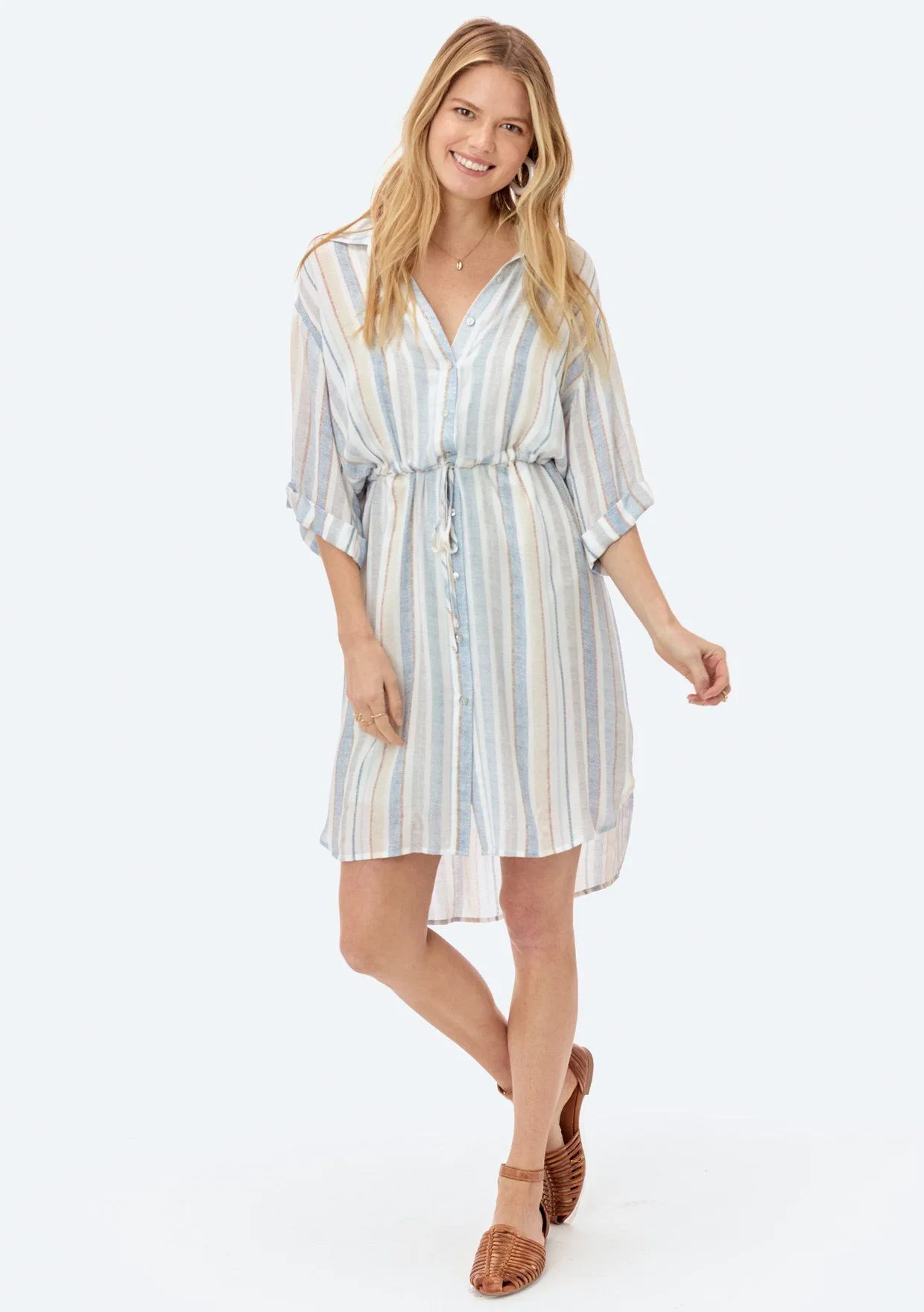 Keaton Striped Shirt Dress