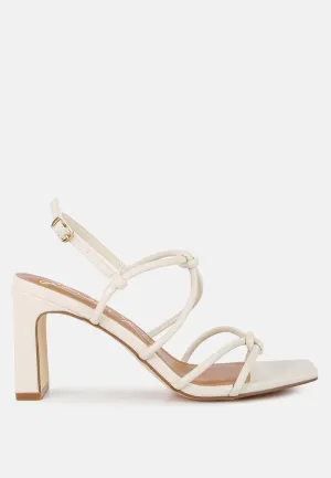 Kralor Knotted Strap Italian Block Heel Sandals