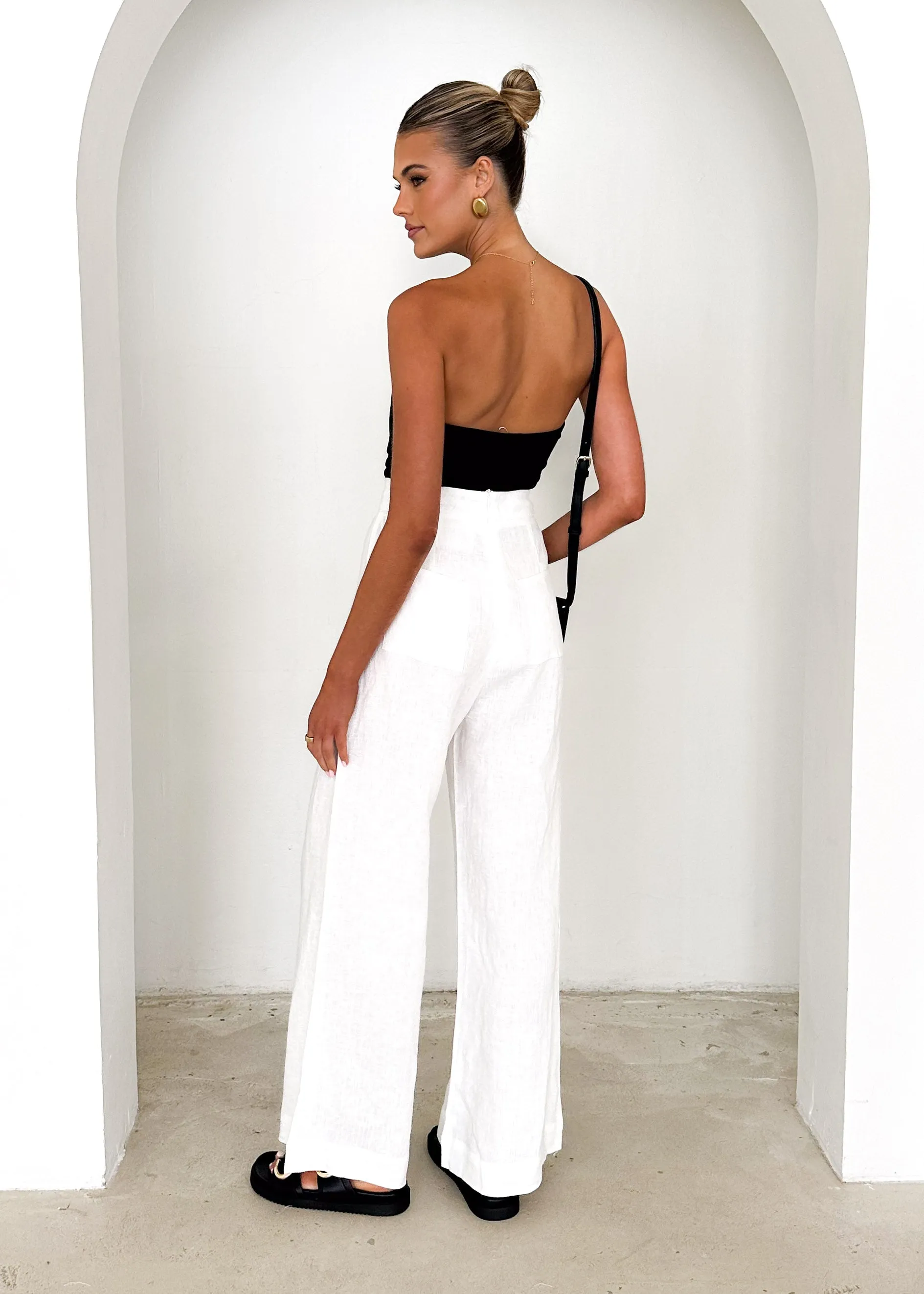 Lilah Linen Pants - Off White