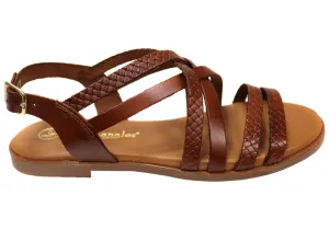 Lola Canales Amaze Womens Comfortable Leather Sandals Made In Spain