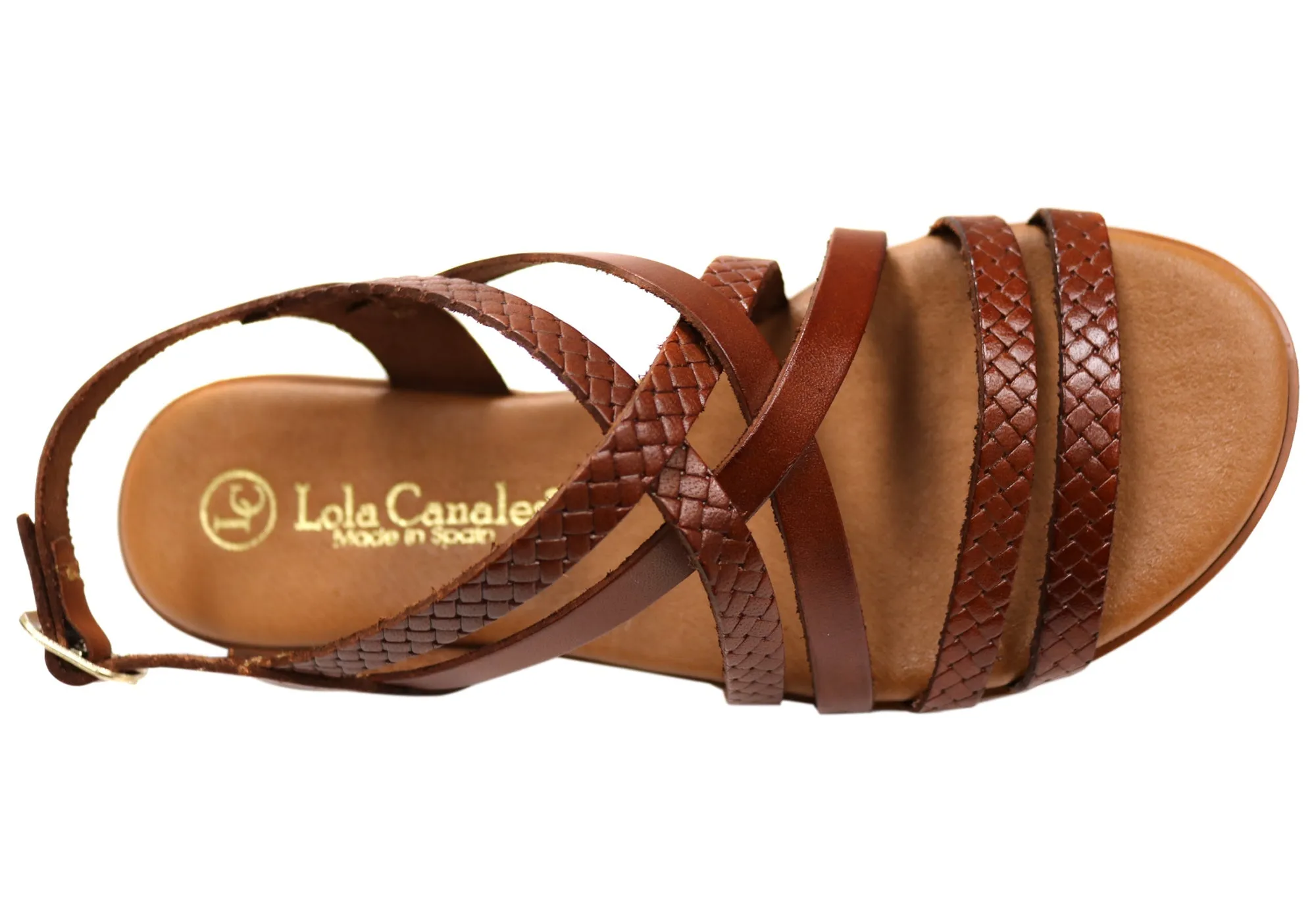 Lola Canales Amaze Womens Comfortable Leather Sandals Made In Spain