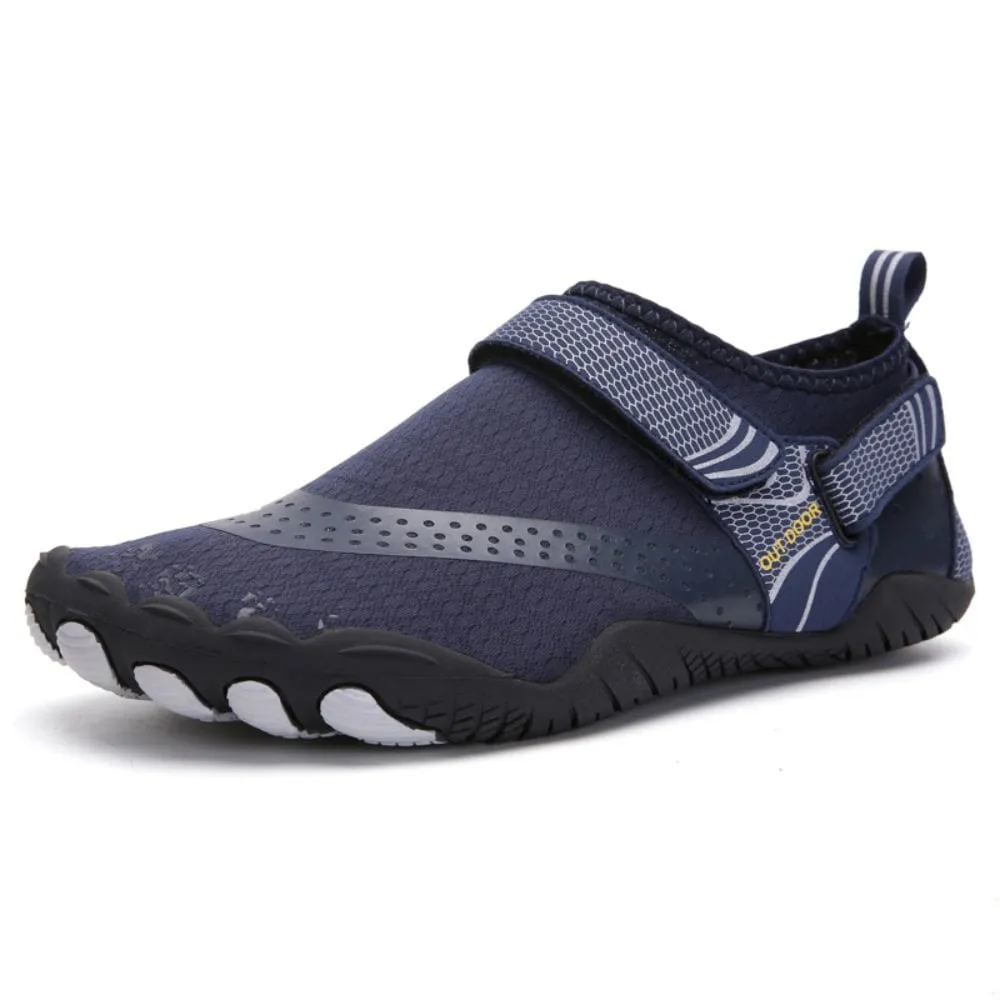 Men Women Water Shoes Barefoot Quick Dry Aqua Shoes - Blue Size EU36=US3.5