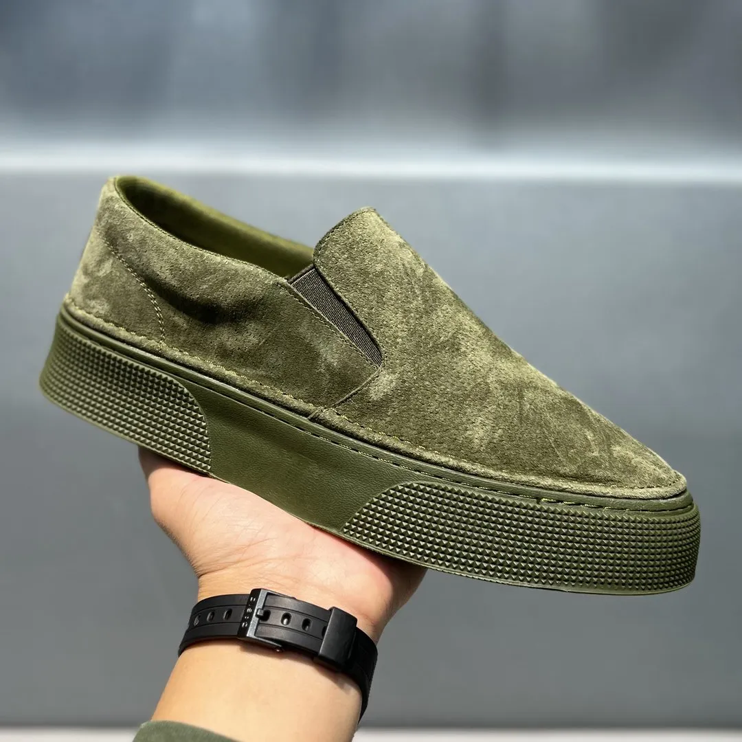 Men's Suede Slip On Casual Shoes