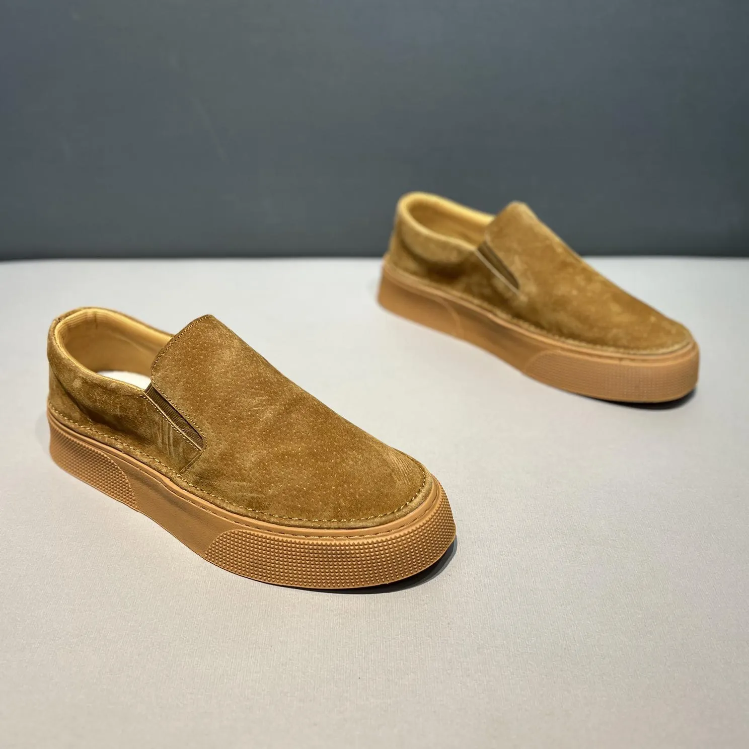 Men's Suede Slip On Casual Shoes