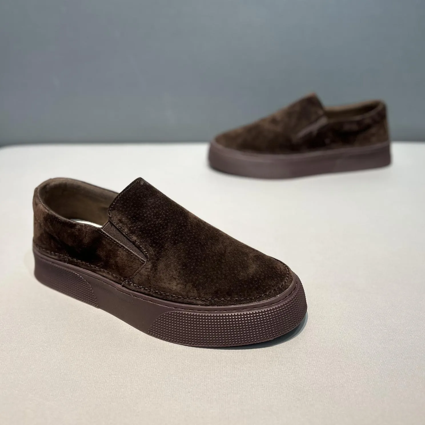 Men's Suede Slip On Casual Shoes