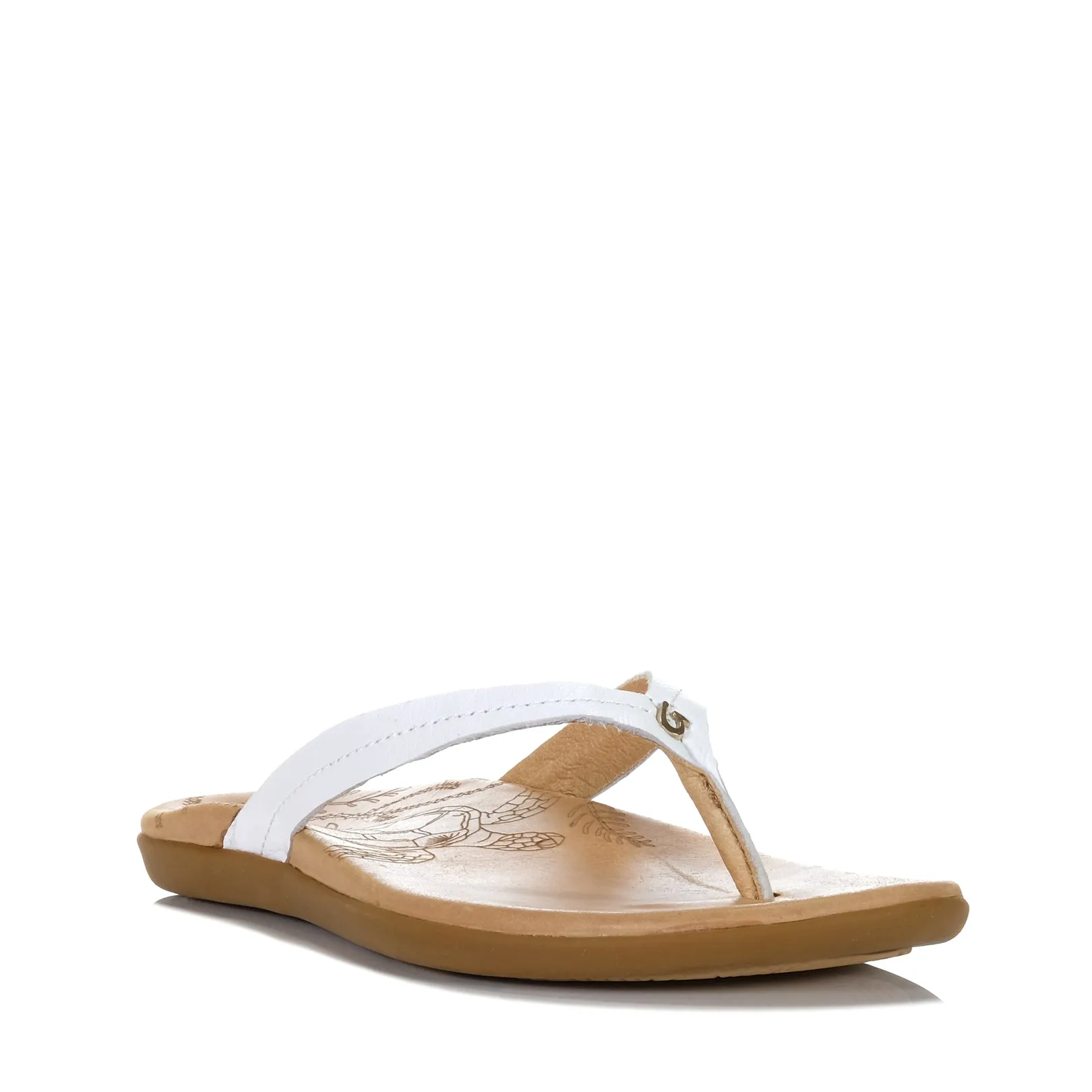 OluKai Honu Bright White/Golden Sand