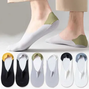 Plus Size Breathable Ice Silk No Show Socks(6 Pairs)