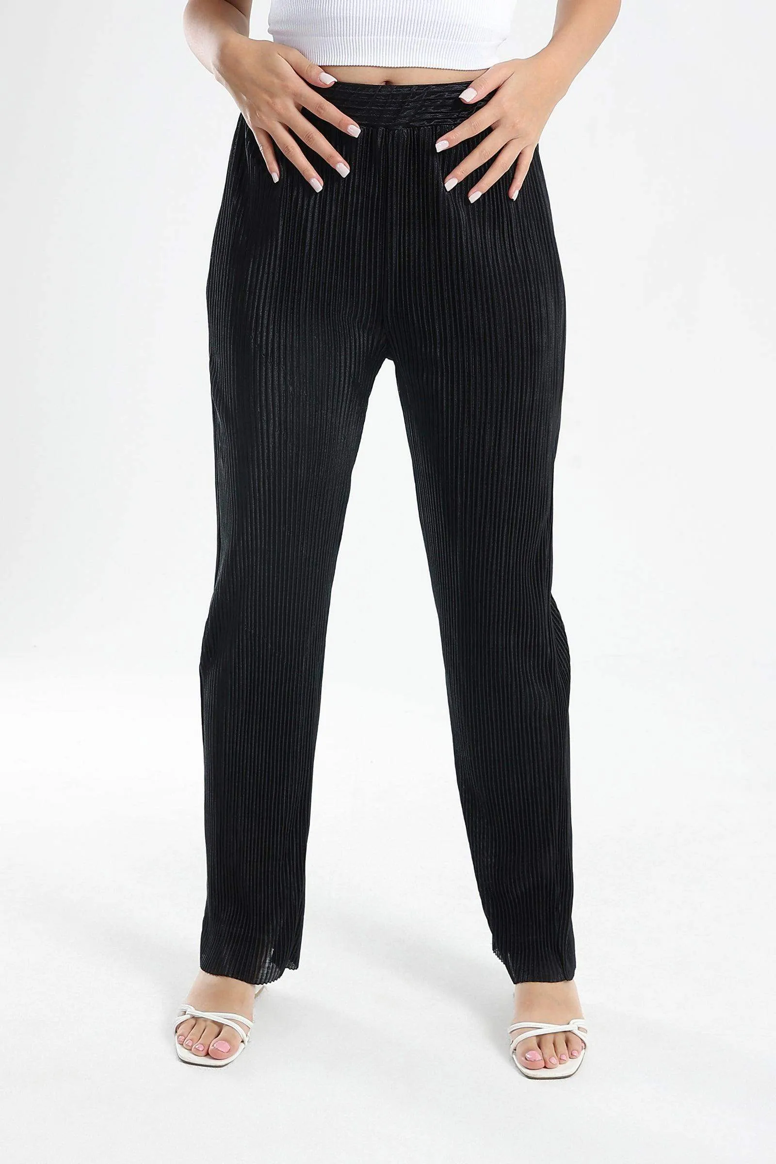 Ribbed Voile Pants