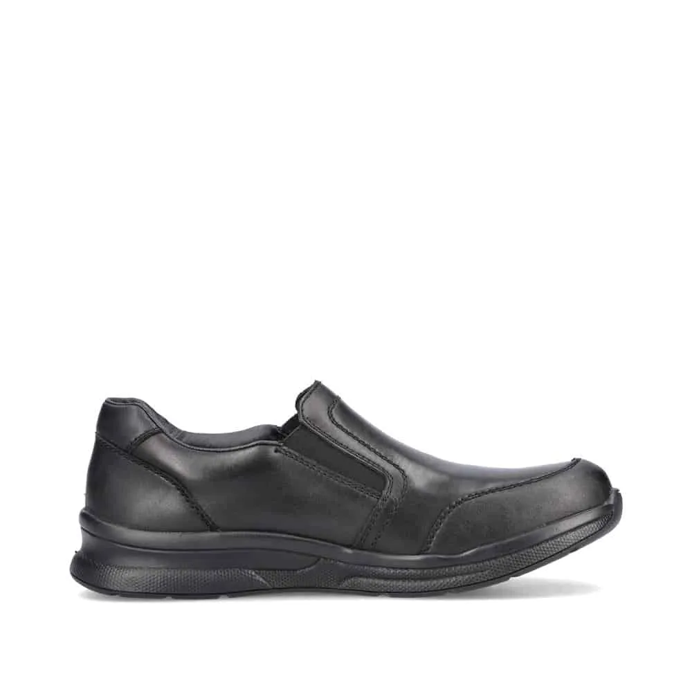 Rieker Men's Slip Ons- Black