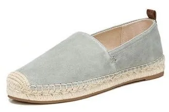 Sam Edelman Khloe Mineral Green Slip On Rounded Toe Espadrilles Flats Loafers