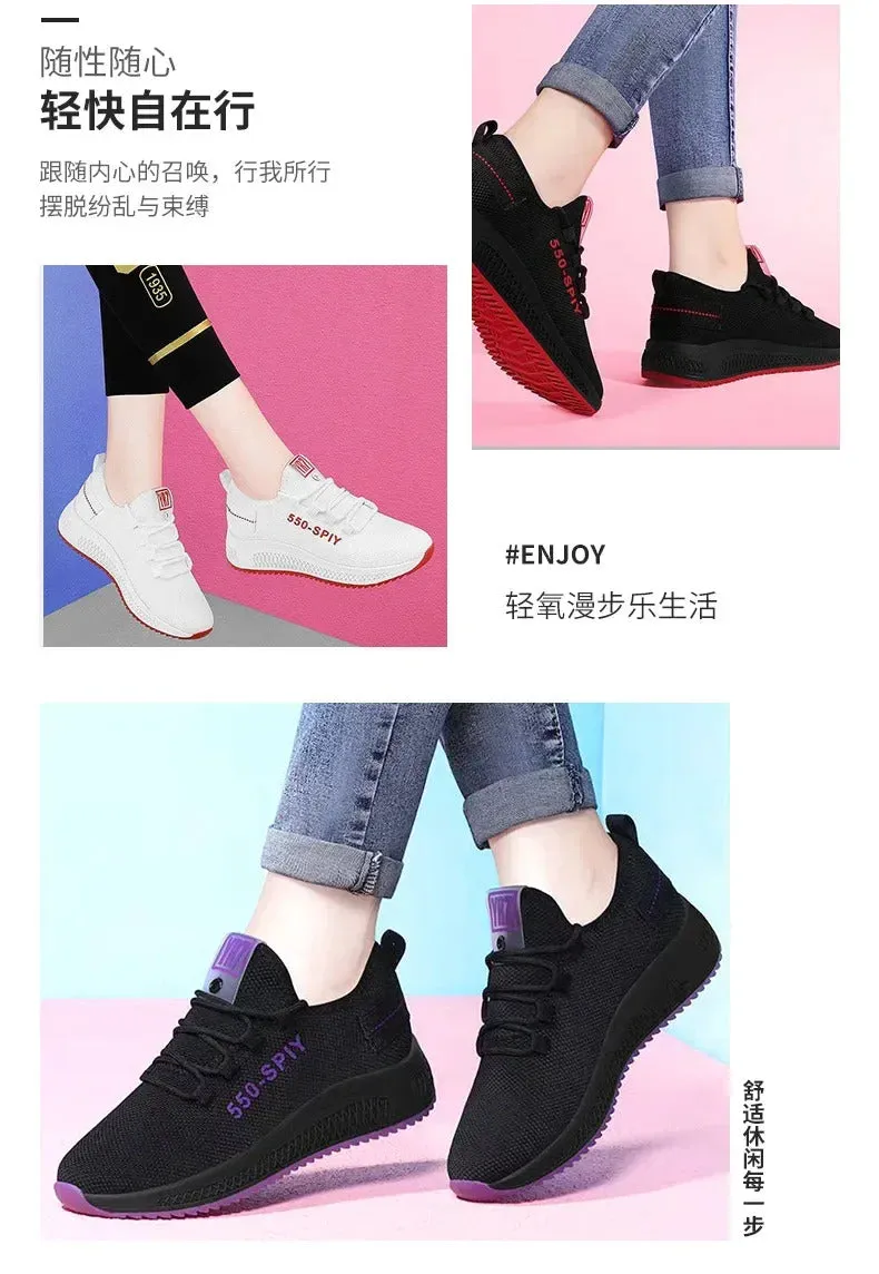 Shoes for Women Casual Slip on Sneakers Lady Summer Sport Walking Tennis Shoes Comfortable Running Flats