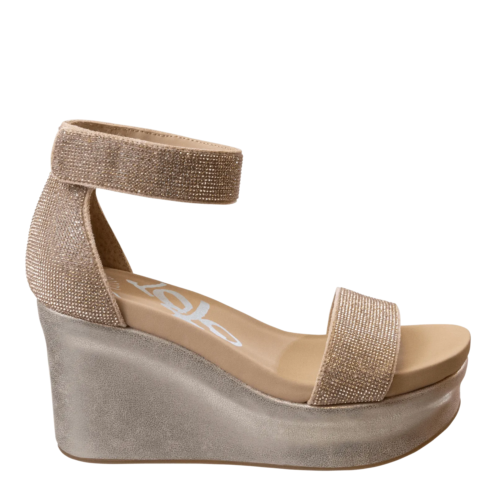 STATUS in ROSE GOLD Wedge Sandals