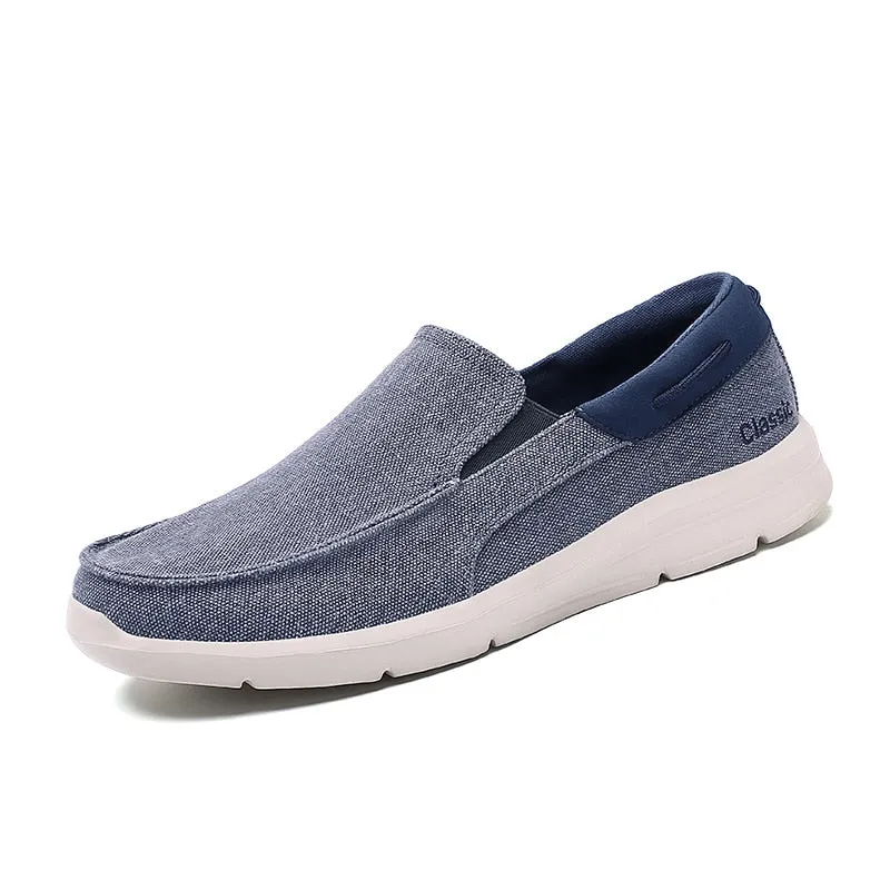 Summer Breathable Canvas Shoes Men Loafers Slip On Sneakers Fashion Casual Men Shoes Lightweight Flats Men Driving Zapatos