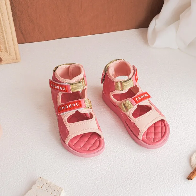 Summer Fashion Children's Sandals Korean High Quality Kids shoes boys and Girls' catwalk Style Soft-sole Sandals SO045