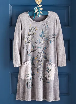 Take a Bough Long-sleeve T-Shirt Dress