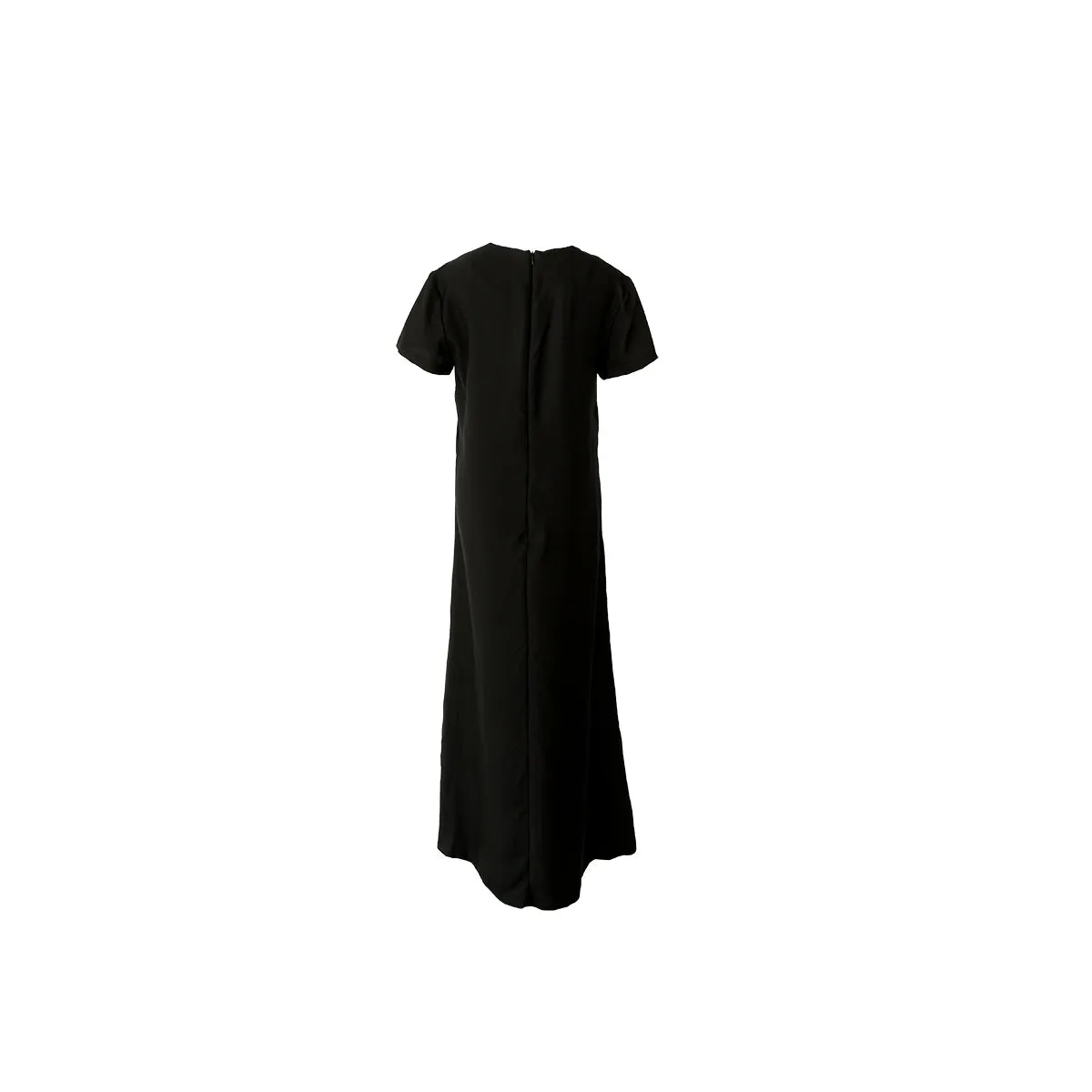 Tilda Short Sleeve Silk Maxi Black