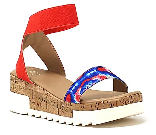 Women's Espadrille Flatform Platform Stretch Ankle Strap Sandals