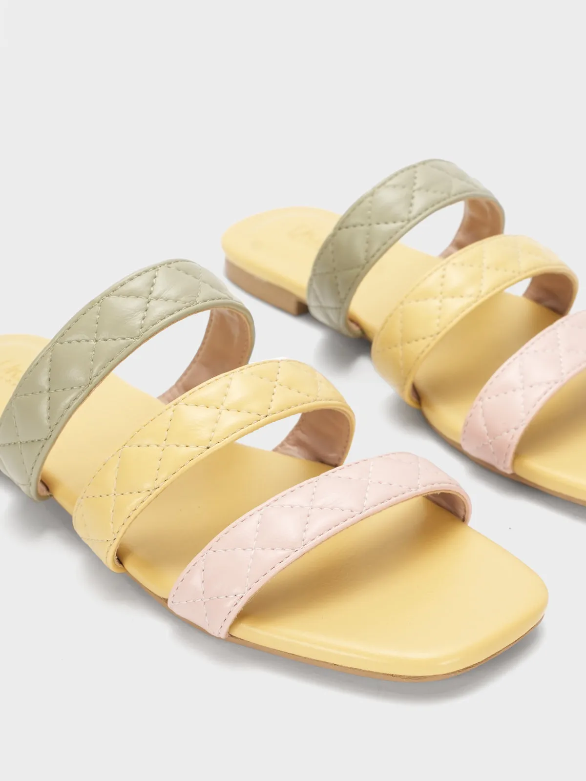 Womens "SAVERINE" Flat Summer Slippers