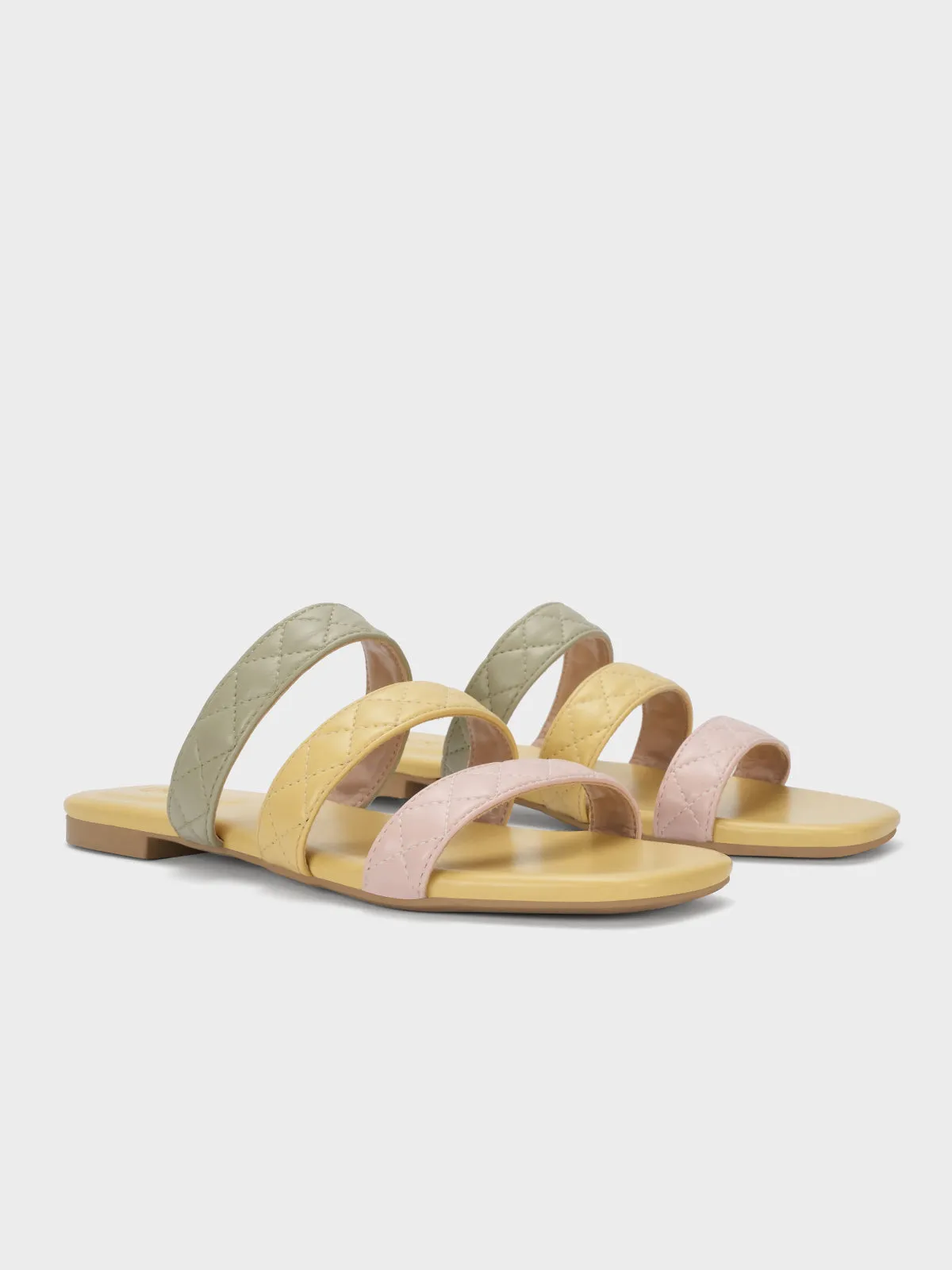 Womens "SAVERINE" Flat Summer Slippers